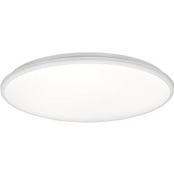 Foto van Led plafondlamp - plafondverlichting - trion lombis - 34w - natuurlijk wit 4000k - dimbaar - rond - mat wit - kunststof