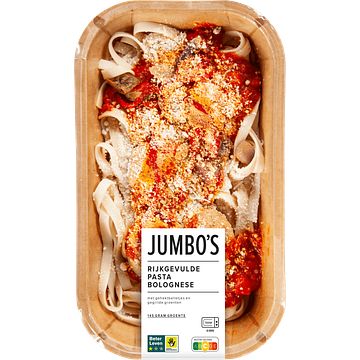 Foto van Jumbo'ss rijkgevulde pasta bolognese 450g