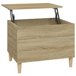 Foto van The living store salontafel lift top sonoma eiken - 60 x 44.5 x 45 cm - duurzaam materiaal