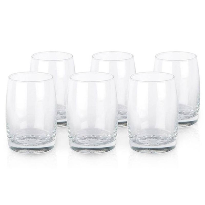 Foto van Orange85 drinkglazen - tumbler - halfrond - 6 stuks - 25 cl - transparant - glaswerk - sapglazen