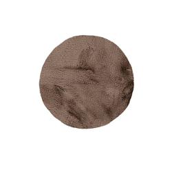 Foto van Kayoom - hoogpolig badkamer tapijt - wasbaar - donkerbeige - rond - 100cm - antislip - douchemat - badmat - wc mat