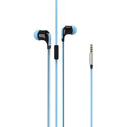 Foto van Vivanco talk 4 in ear oordopjes kabel blauw headset