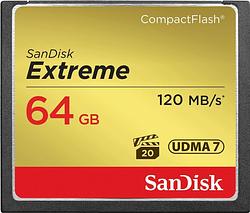 Foto van Sandisk cf extreme 64gb 120mb/s