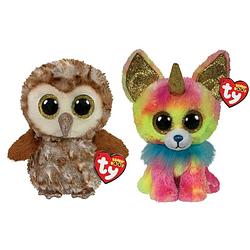 Foto van Ty - knuffel - beanie boo's - percy owl & yips chihuahua