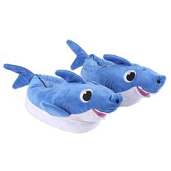 Foto van Kinder pantoffels/sloffen baby shark blauw 23-24 - sloffen - kinderen