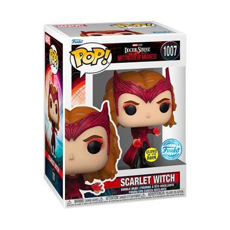 Foto van Funko pop! figuur marvel doctor strange multiverse of madness scarlet witch - gitd