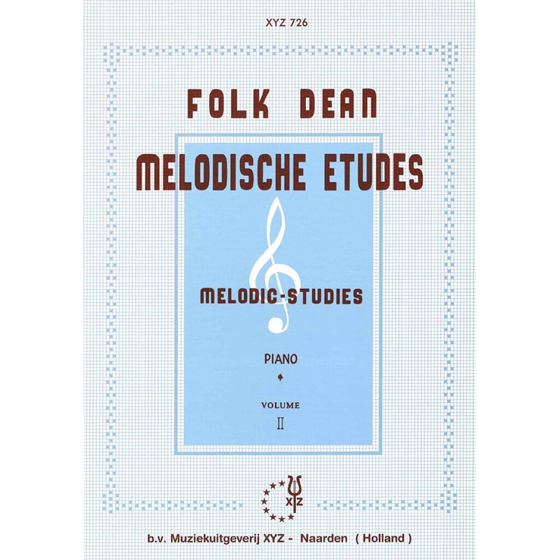 Foto van Xyz uitgeverij melodische etudes 2 piano lesboek