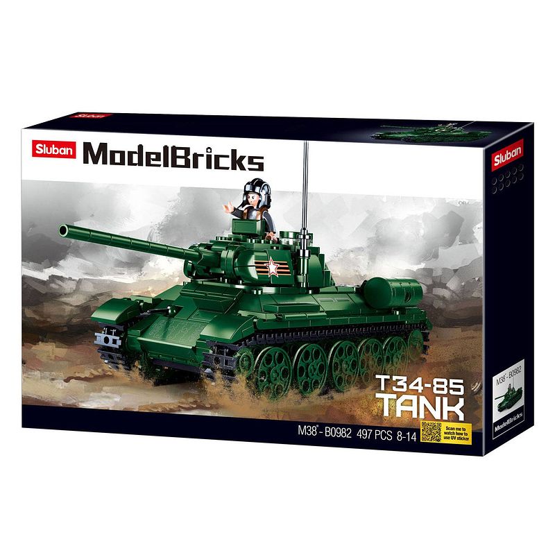 Foto van Sluban medium tank groen