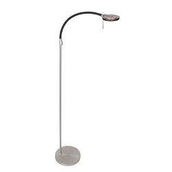 Foto van Moderne vloerlamp - steinhauer - glas - modern - led - l: 45cm - voor binnen - woonkamer - eetkamer - zilver
