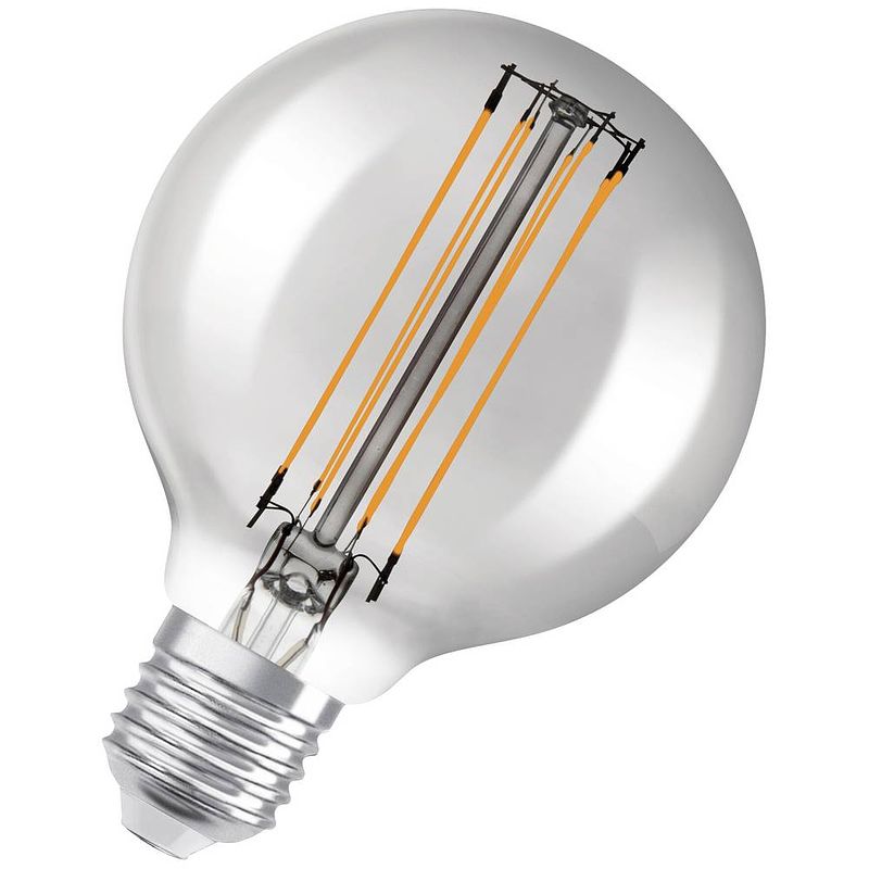 Foto van Osram 4058075761315 led-lamp energielabel g (a - g) e27 globe 11 w = 42 w warmwit (ø x h) 80 mm x 80 mm 1 stuk(s)