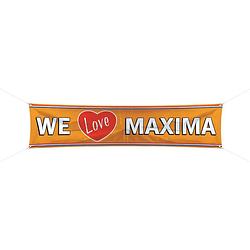 Foto van We love maxima spandoek 180x40 cm - feestbanieren