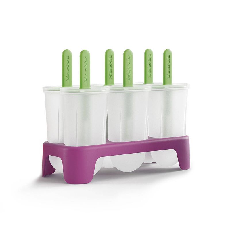 Foto van Icepopmaker, set voor zes ijsjes, paars - zoku minute maid