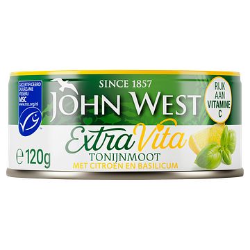 Foto van John west extra vita tonijnmoot met citroen en basilicum msc 120g bij jumbo