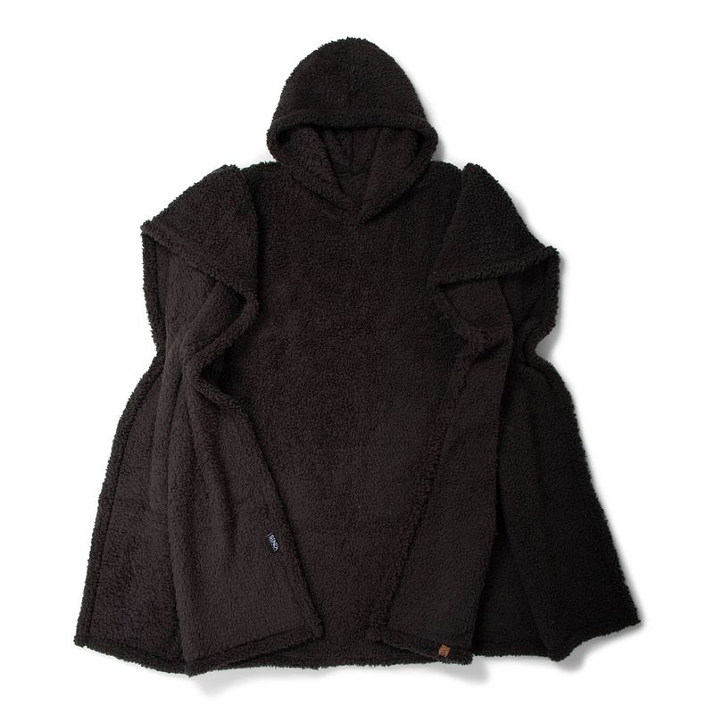 Foto van Senza teddy warmte deken - hoodie - unisex - antraciet