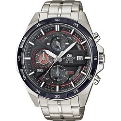 Foto van Casio chronograaf horloge efr-556db-1avuef (l x b x h) 53.5 x 48.7 x 12.6 mm zilver/wit materiaal (behuizing): rvs materiaal (armband): rvs