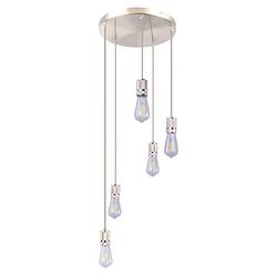 Foto van Moderne hanglamp oliver - l:40cm - e27 - metaal - grijs