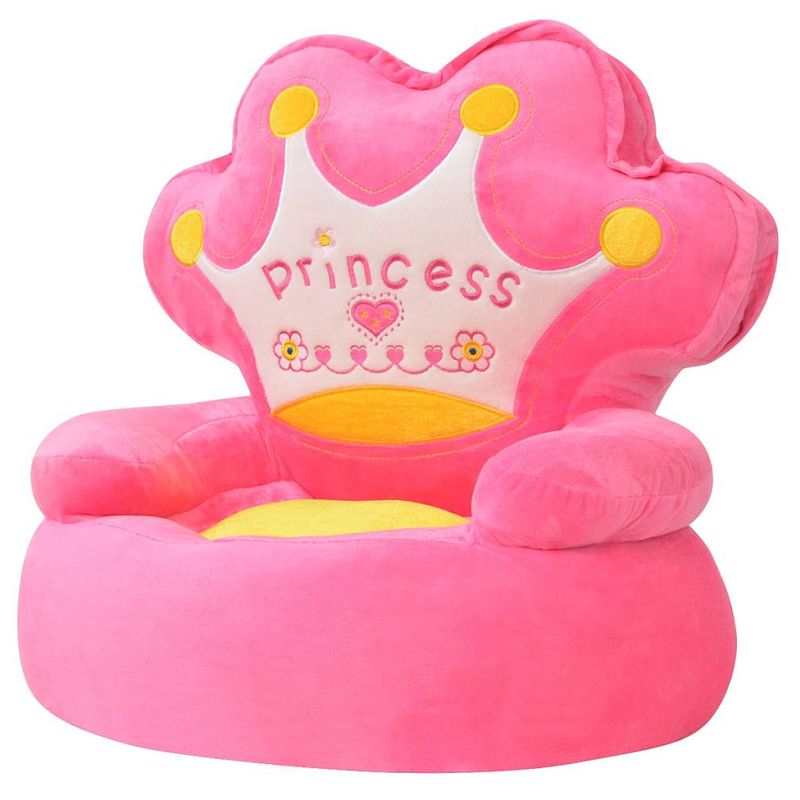 Foto van Vidaxl kinderstoel prinses pluche roze