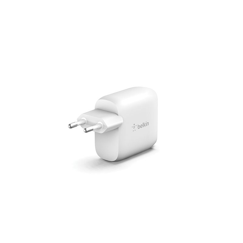 Foto van Belkin dual usb wall charger + usb-a naar lightning kabel - 24w oplader wit