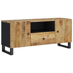 Foto van Vidaxl tv-meubel 105x33,5x46 cm massief mangohout en bewerkt hout