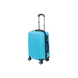 Foto van Handbagage koffer 55cm blauw 4 wielen trolley met pin slot