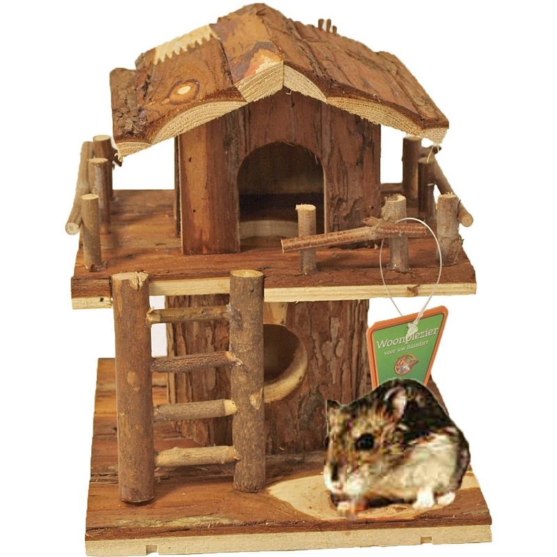 Foto van Hamsterhuis boomhut natural 22 cm