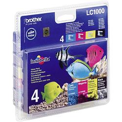 Foto van Brother lc-1000 multipack zwart en kleur cartridge