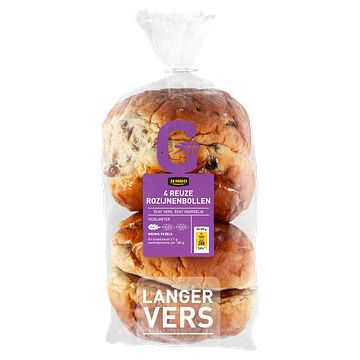 Foto van Jumbo reuze rozijnenbollen 4 stuks