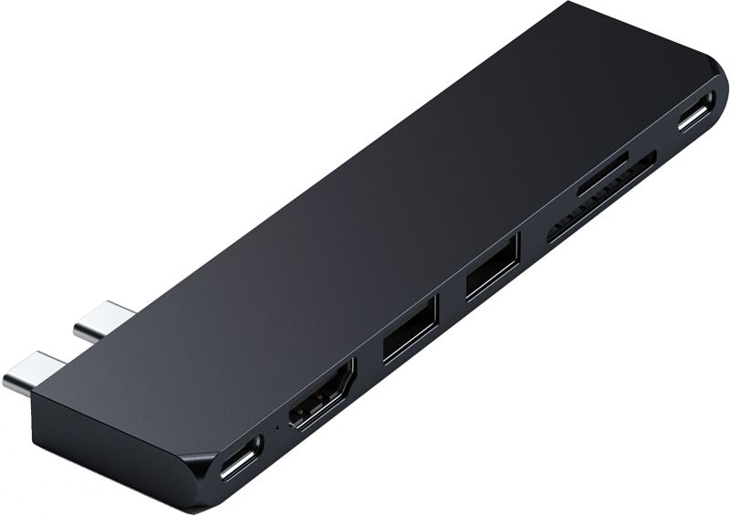 Foto van Satechi usb-c pro hub slim adapter - midnight black