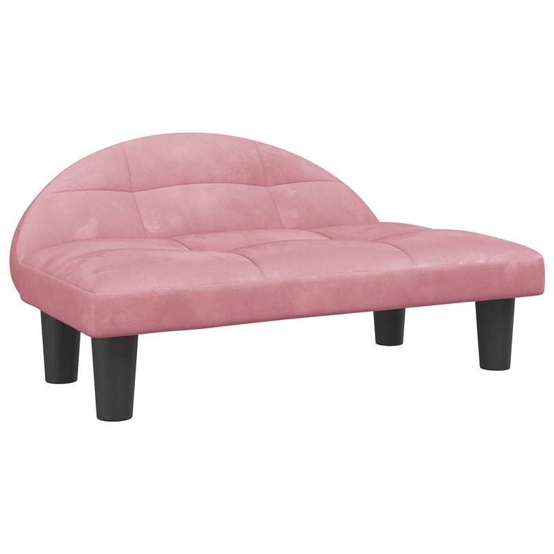 Foto van The living store hondenbank serene - hondenbed - 70x52x30 cm - roze fluweel