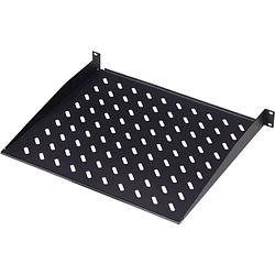 Foto van Digitus dn-19 tray-1-sw 19 inch patchkast-apparaatbodem 1 he vast inbouw geschikt voor kastdiepte: vanaf 450 mm zwart