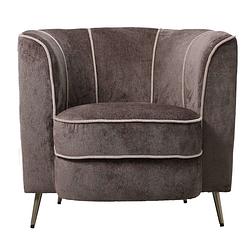 Foto van Ptmd john grey fauteuil aphrodite 7 mocco beige stripes