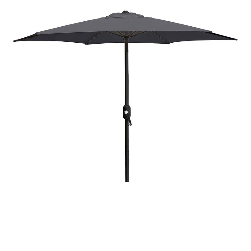 Foto van 4goodz aluminium parasol 300 cm met opdraaimechanisme - donkergrijs