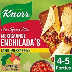 Foto van 1+1 gratis | knorr wereldgerechten maaltijdpakket mexicaanse enchilada's xxl 328g aanbieding bij jumbo