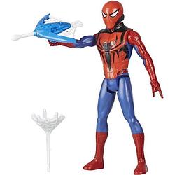 Foto van Marvel spider-man - spider-man titan hero blast gear figuur met lanceerinrichting en projectiel - 30 cm