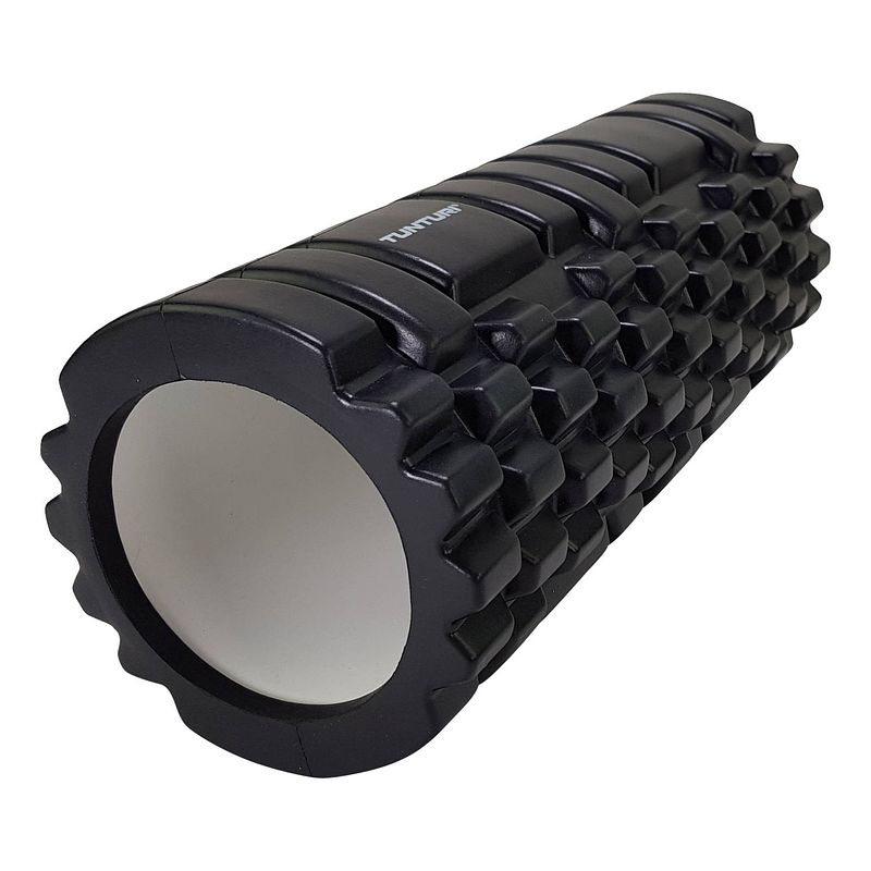 Foto van Tunturi yoga foam grid roller - 33 cm - zwart