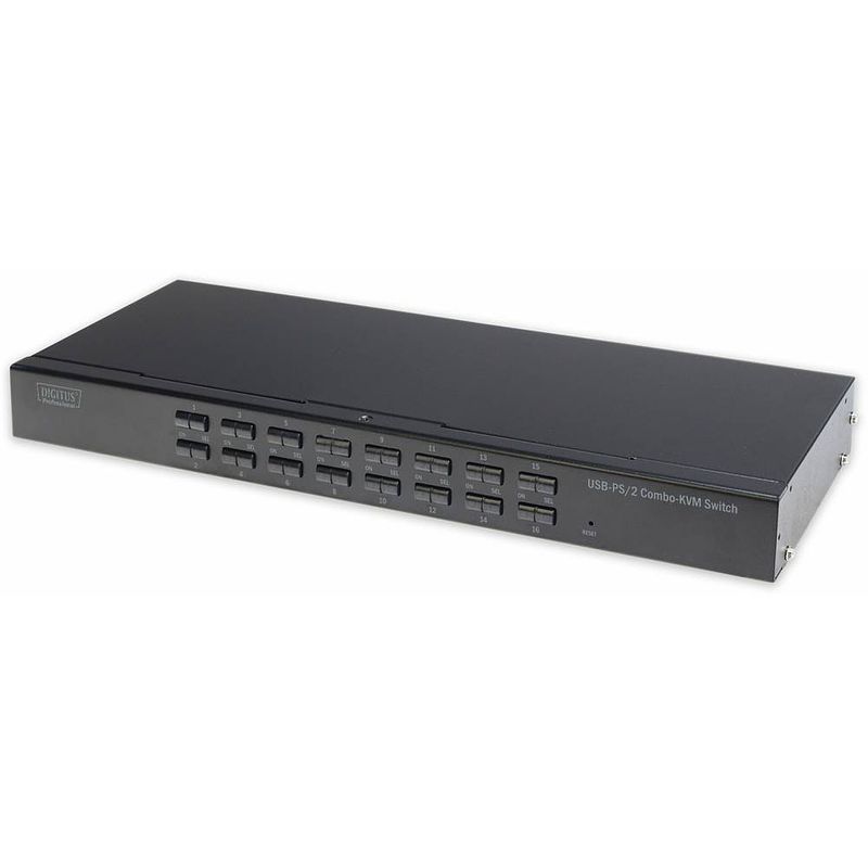 Foto van Digitus ds-23300-2 16 poorten kvm-switch vga ps/2, usb 1280 x 1024 pixel, 1920 x 1200 pixel