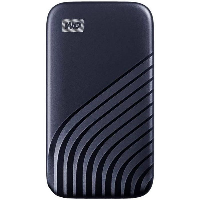 Foto van Wd my passport 500 gb externe ssd harde schijf (2,5 inch) usb-c blauw wdbagf5000abl-wesn