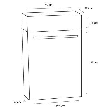 Foto van Differnz fonteinmeubel force - antraciet - 40 cm - rechts - leen bakker