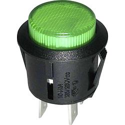 Foto van Tru components tc-r13-523bl-05gn drukschakelaar 250 v/ac 1.5 a 1x uit/aan continu groen 1 stuk(s)