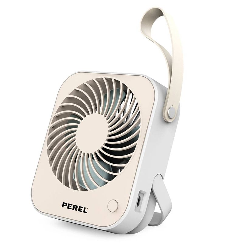 Foto van Perel cfanusbd3 design ventilator met usb aansluiting en ingebouwde accu