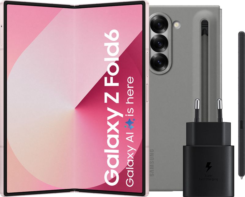 Foto van Samsung galaxy z fold 6 256gb roze 5g + accessoirepakket