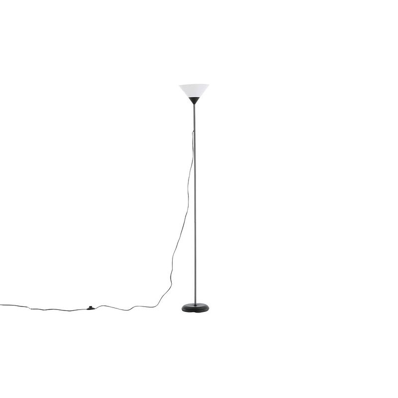 Foto van Batang verlichting vloerlamp 25,4x25,4x178cm plastic zwart, wit.