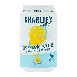 Foto van Charlie's organics citroen water bruisend & geperst fruit 330ml bij jumbo