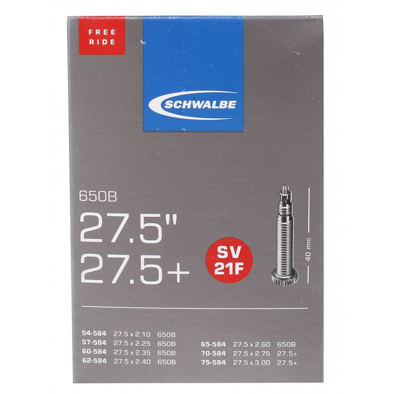 Foto van Schwalbe binnenband 27.5 x 2.10/3.00 (54/75-584) fv 40 mm