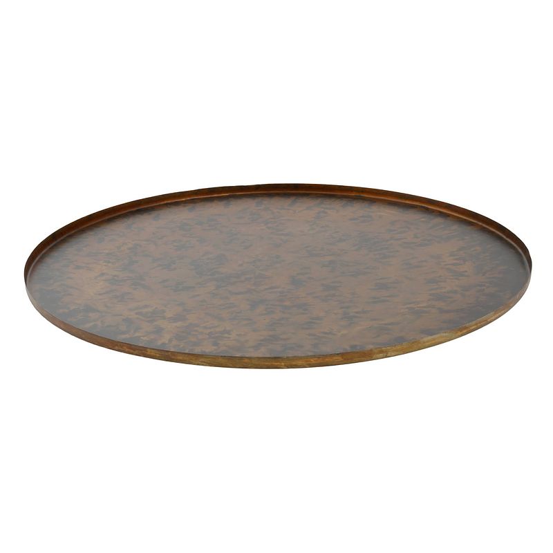 Foto van Ptmd cars brass antique iron tray round m