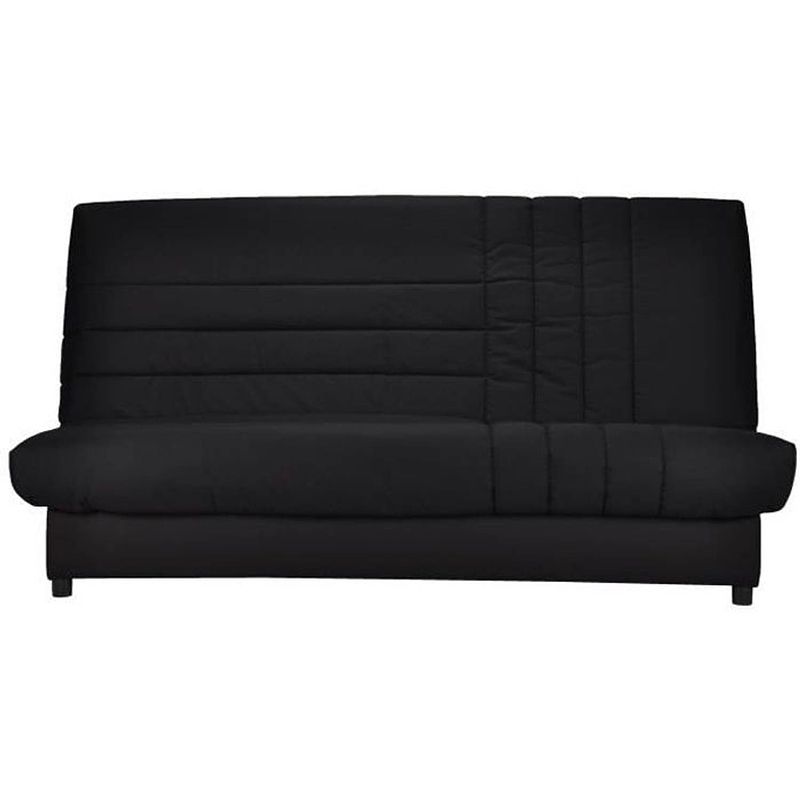 Foto van 3-zits slaapbank beija - comfort bultex - l 192 x d 95 cm - stof zwart