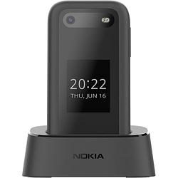Foto van Nokia mobiele telefoon flip 2660 met oplaadstation (zwart)