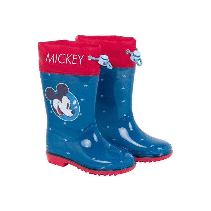 Foto van Regenlaarzen mickey stars junior pvc donkerblauw/rood maat 28