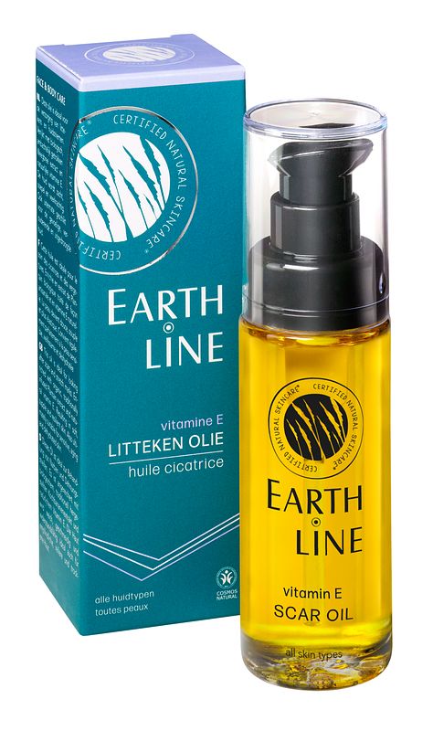 Foto van Earth line vitamine e litteken olie