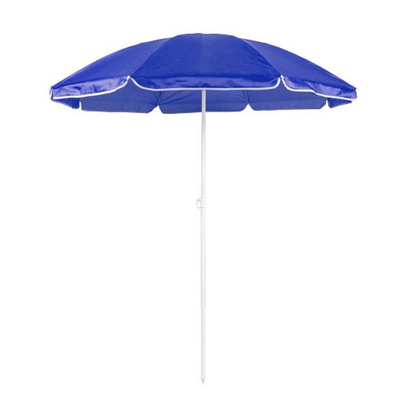 Foto van Blauwe strand parasol van nylon 150 cm - parasols